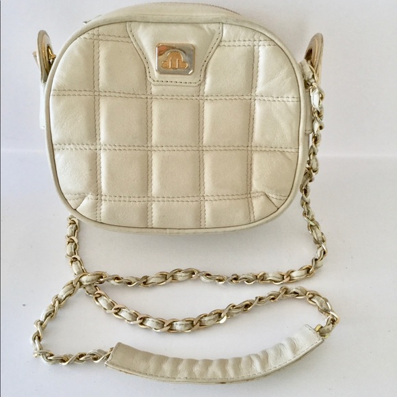 Cream Quilted Chain Mini Bag by Maurice Lacroix - Picture 2 of 8